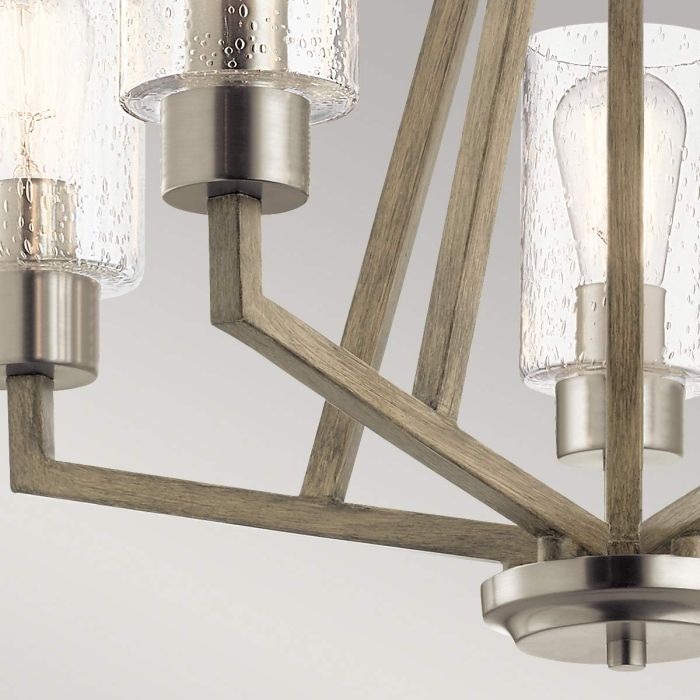 Deryn 5 Light Chandelier - Distressed Antique Grey