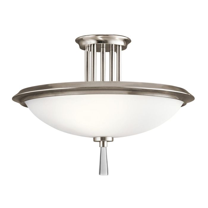 Dreyfus 3 Light Semi-Flush - Classic Pewter