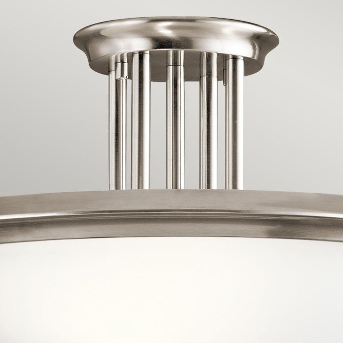 Dreyfus 3 Light Semi-Flush - Classic Pewter