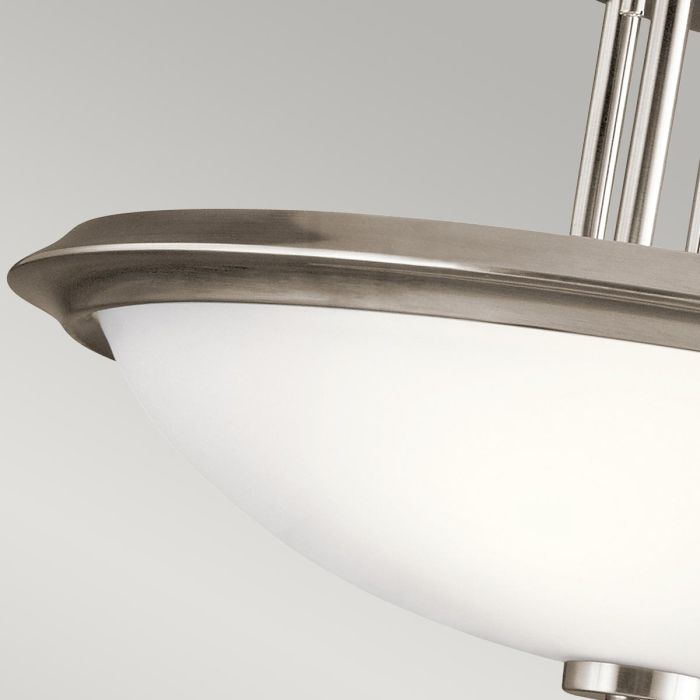 Dreyfus 3 Light Semi-Flush - Classic Pewter