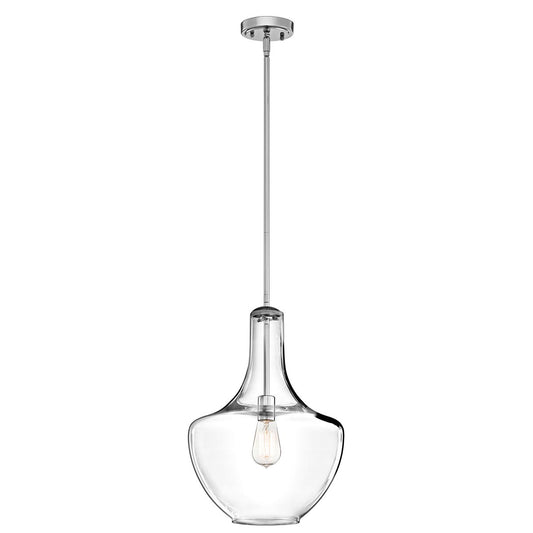 Everly 1 Light Medium Pendant – Chrome