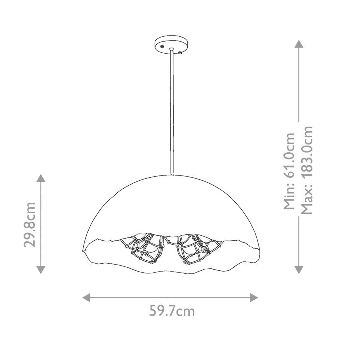 Fracture 5 Light Pendant - Weathered Zinc