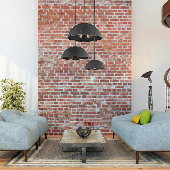 Fracture 3 Light Pendant - Weathered Zinc