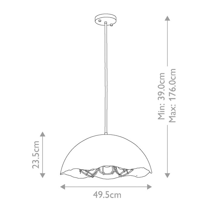 Fracture 3 Light Pendant - Weathered Zinc