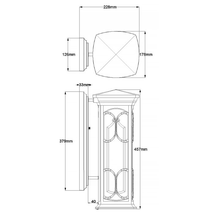 Franceasi 1 Light Medium Wall Lantern - Olde Bronze