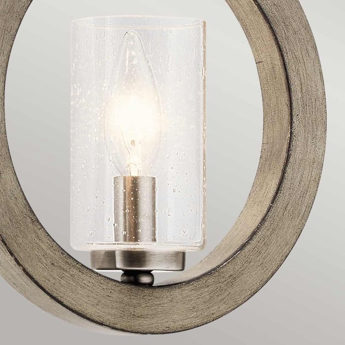 Grand Bank 1 Light Wall Light / Mini-Pendant / Semi-Flush - Distressed Antique Grey