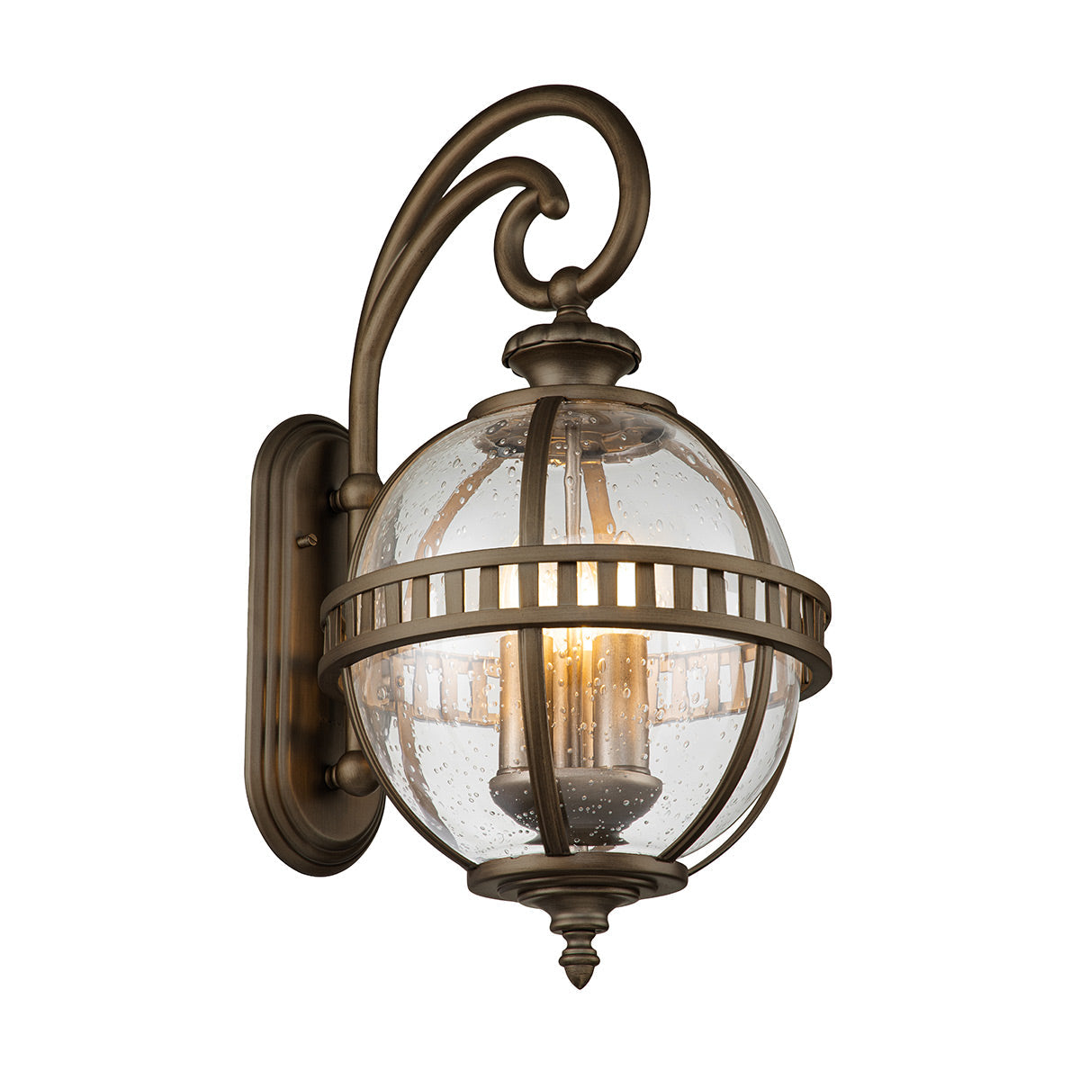 Halleron 3 Light Wall Lantern – Burnished Bronze