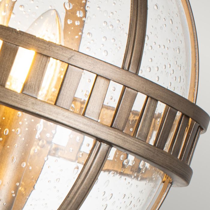 Halleron 3 Light Pedestal Lantern - Burnished Bronze