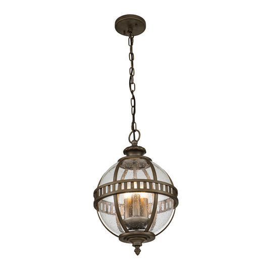 Halleron 3 Light Chain Lantern – Burnished Bronze