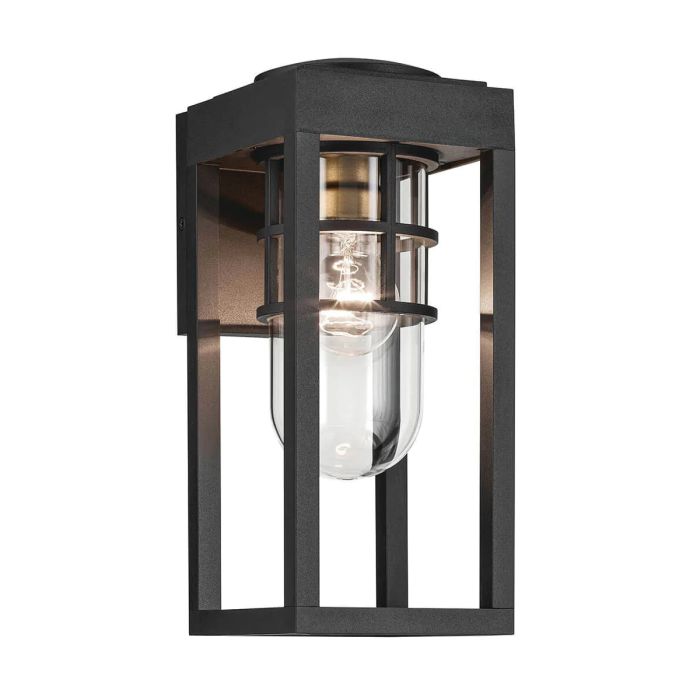 Hone Coastal 1 lt Small Wall Lantern - Textured Black