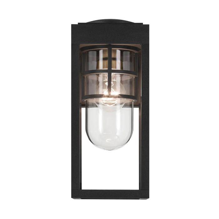 Hone Coastal 1 lt Small Wall Lantern - Textured Black