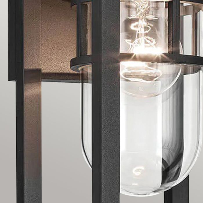 Hone Coastal 1 lt Small Wall Lantern - Textured Black