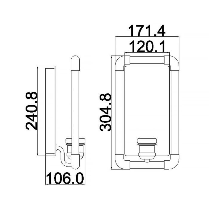 Imahn 1 Light Wall Light - Black and Natural Brass