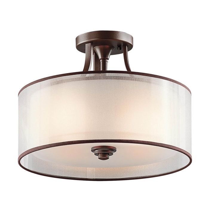 Lacey 3 Light Small Semi-Flush - Mission Bronze