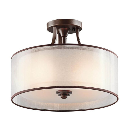 Lacey 3 Light Small Semi-Flush - Mission Bronze