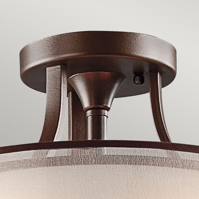 Lacey 3 Light Small Semi-Flush - Mission Bronze