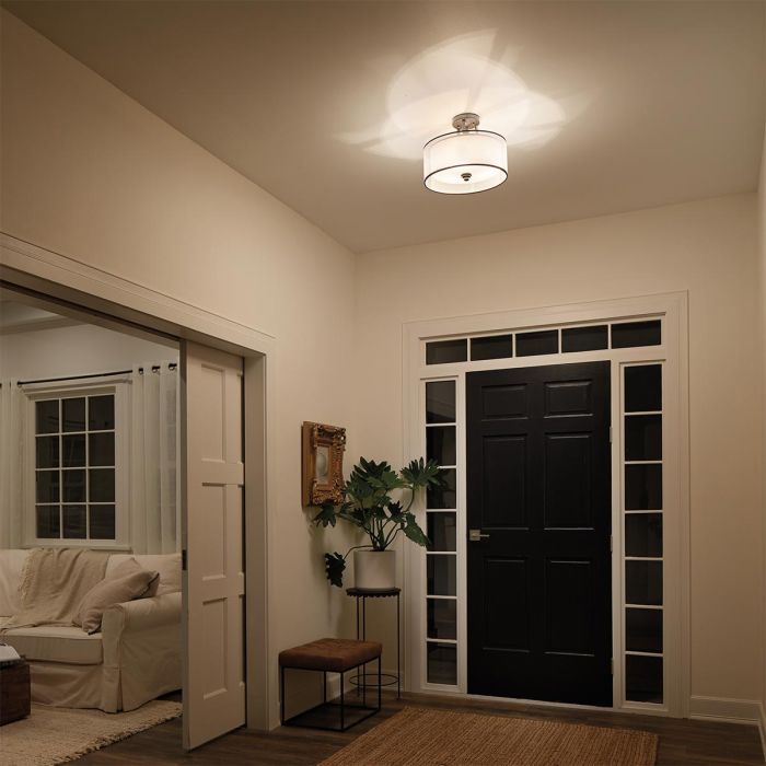 Lacey 3 Light Small Semi-Flush - Mission Bronze