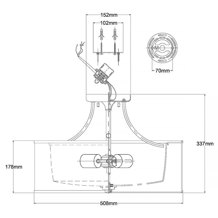 Lacey 4 Light Semi-Flush - Mission Bronze