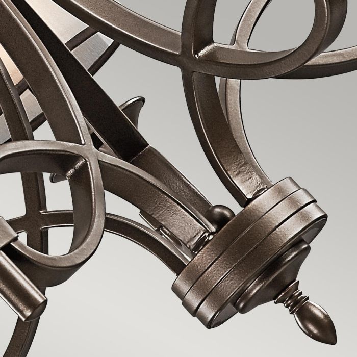 Lacey 5 Light Chandelier - Mission Bronze