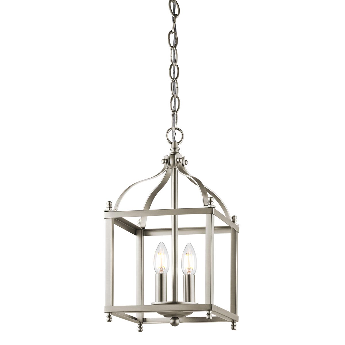 Larkin 2 Light Small Pendant – Brushed Nickel
