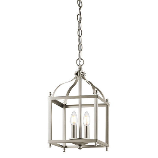 Larkin 2 Light Small Pendant – Brushed Nickel