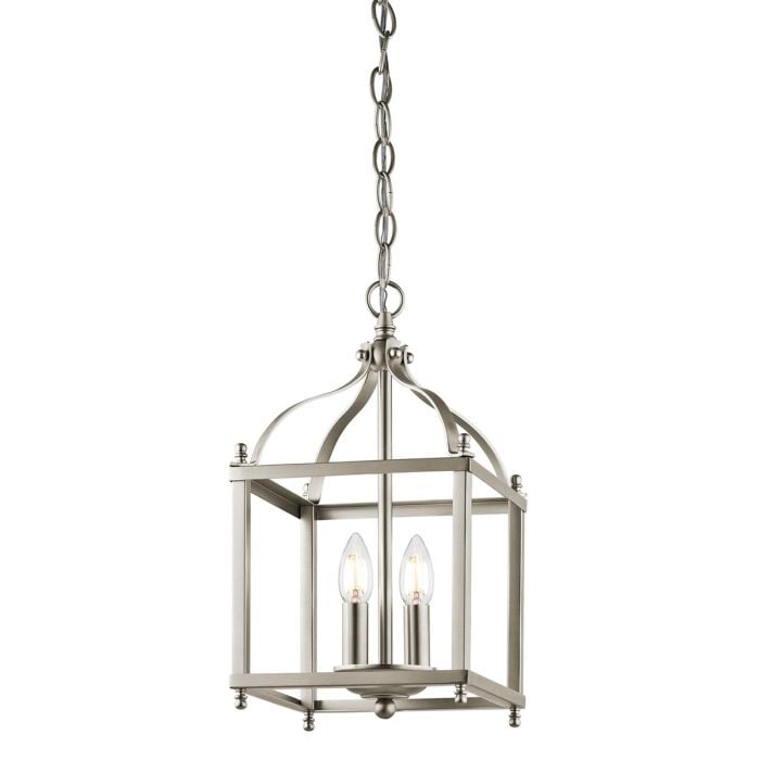 Larkin 2 Light Small Pendant - Brushed Nickel