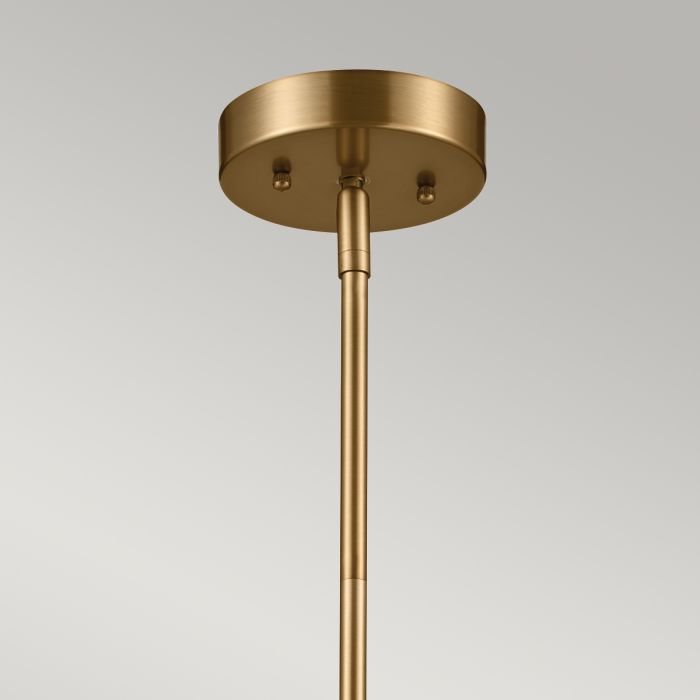 Luella 3lt Duo-Mount Pendant - Black & Brass