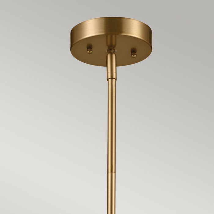 Luella 3lt Duo-Mount Pendant - Brushed Natural Brass