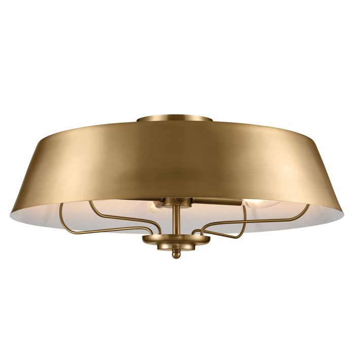 Luella 4lt Duo-Mount Pendant - Brushed Natural Brass