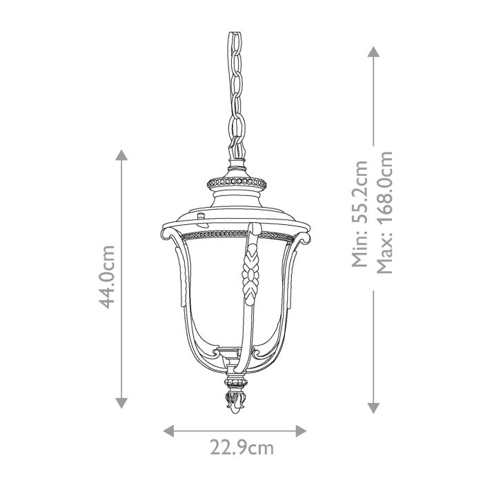 Luverne 1 Light Medium Chain Lantern - Rubbed Bronze