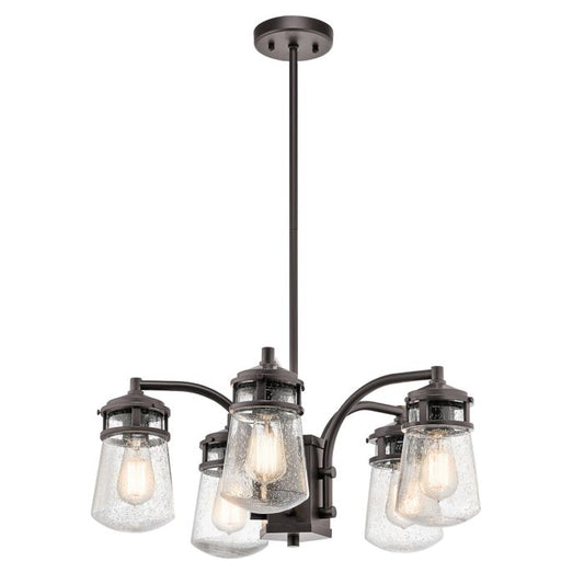 Lyndon 5 Light Outdoor Chandelier - Architectural Bronze