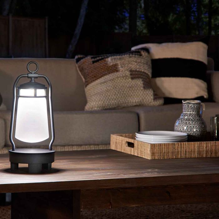 Lyndon Portable Bluetooth Speaker Lantern - UK Plug - Textured Black