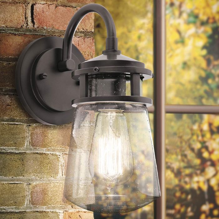 Lyndon 1 Light Medium Wall Lantern - Architectural Bronze