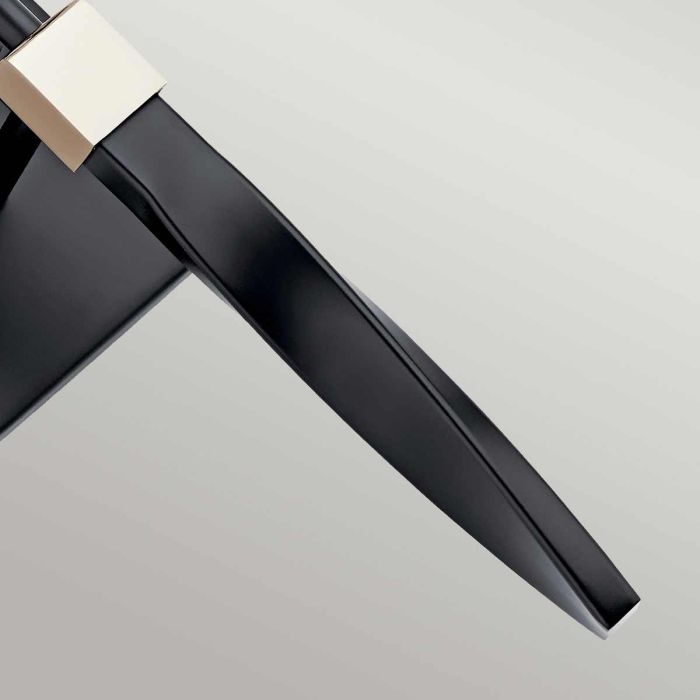 Marette 1 Light Wall Light - Black and Nickel