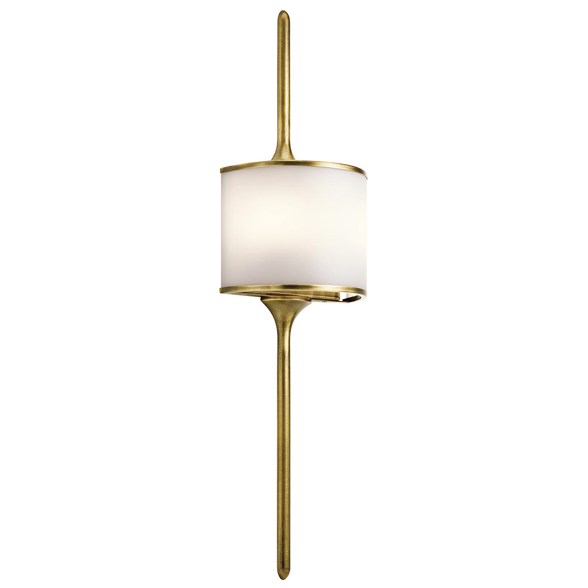 Mona 2 Light Large Wall Light – Natural Brass