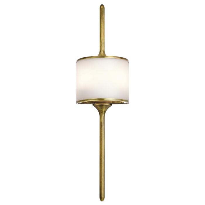 Mona 2 Light Large Wall Light - Natural Brass