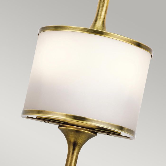 Mona 2 Light Small Wall Light - Natural Brass