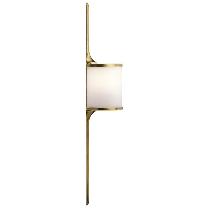 Mona 2 Light Small Wall Light - Natural Brass