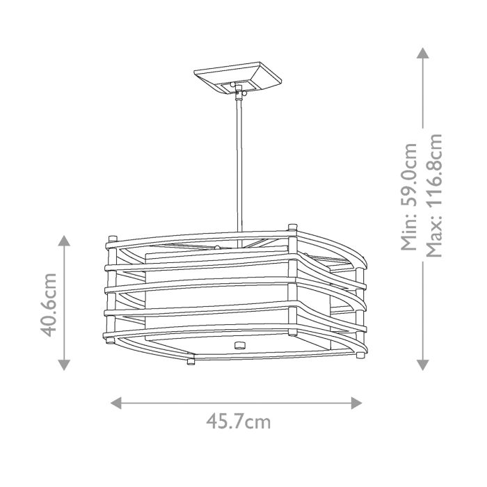Moxie 2 Light Small Pendant - Cambridge Bronze