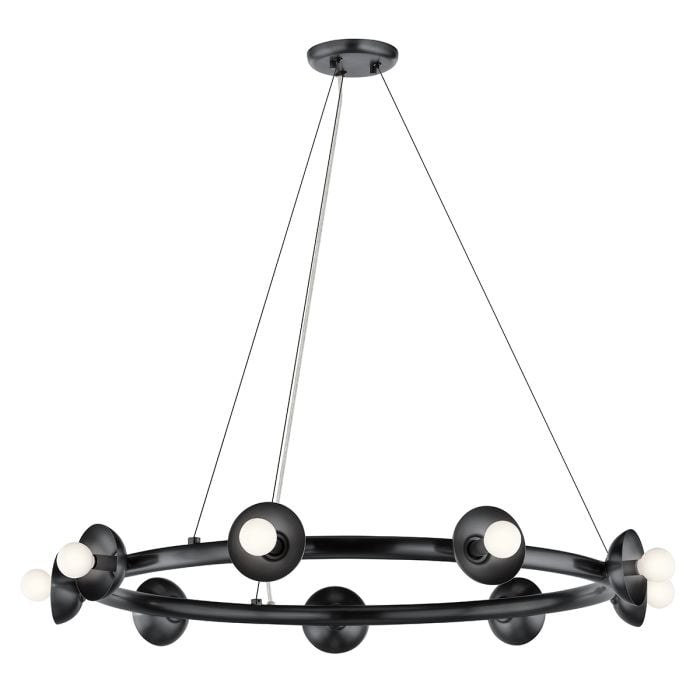 Palta 9 Light Chandelier - Satin Black