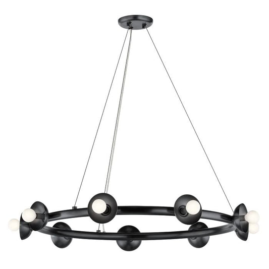Palta 9 Light Chandelier - Satin Black