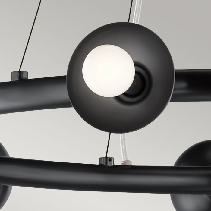 Palta 9 Light Chandelier - Satin Black