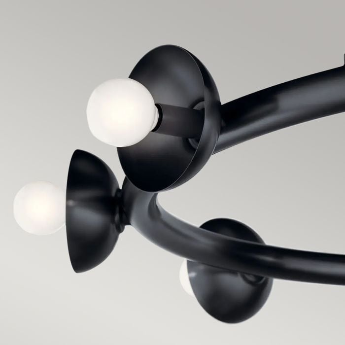 Palta 9 Light Chandelier - Satin Black