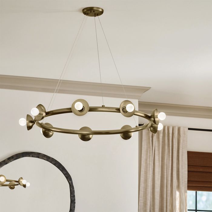 Palta 9 Light Chandelier - Champagne Bronze