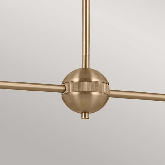 Phix 4 light 2 arm up and down linear Chandelier - Champagne Bronze, Black