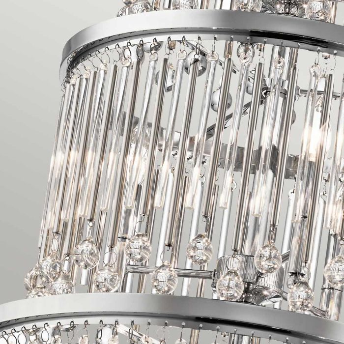 Piper 18 Light Chandelier/ Pendant - Polished Chrome