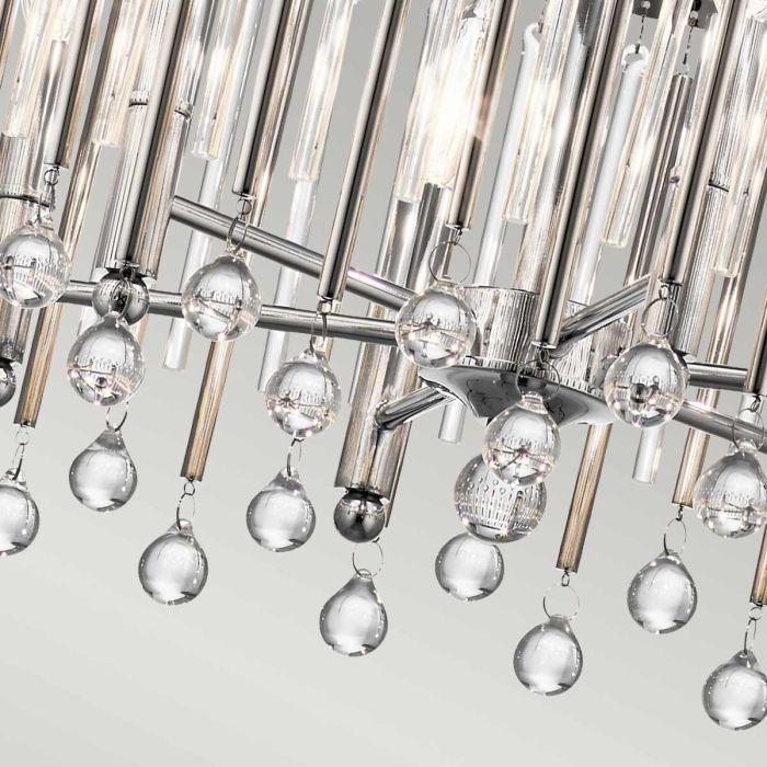 Piper 6 Light Chandelier/ Pendant - Polished Chrome