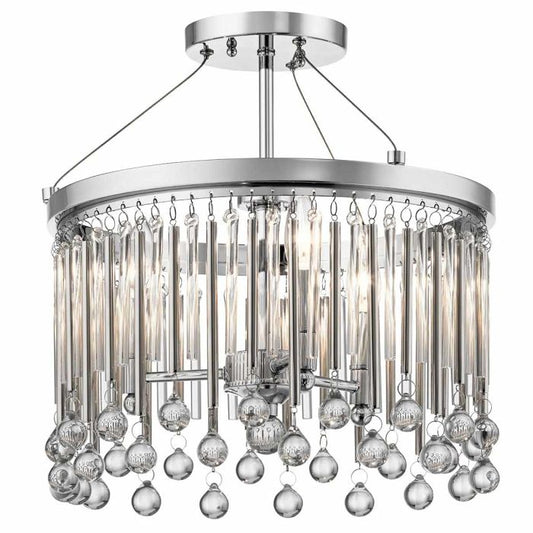 Piper 3 Light Semi-Flush - Polished Chrome