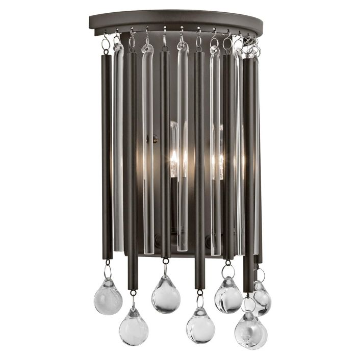 Piper 2 Light Wall Light - Espresso/Chrome