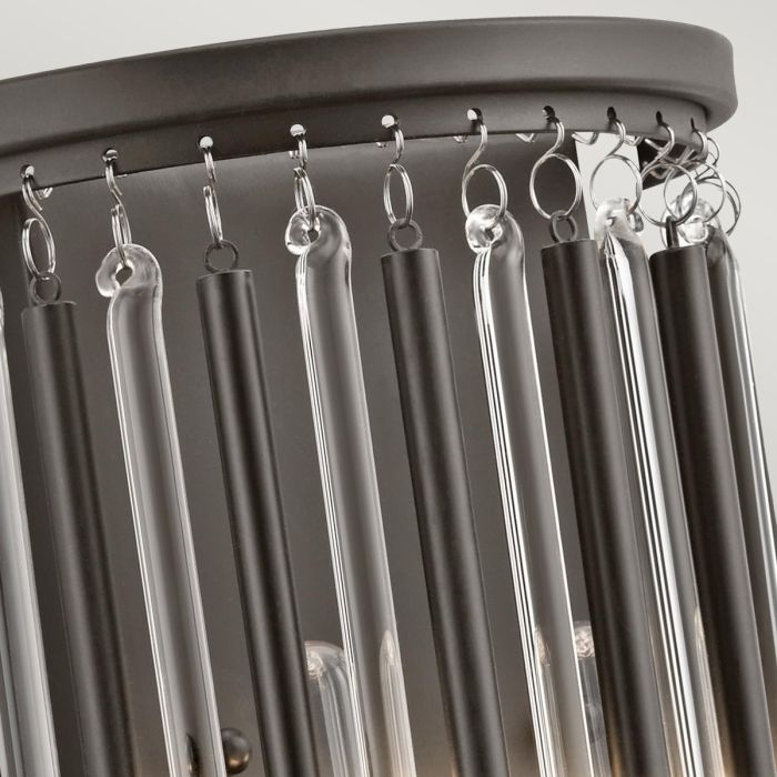 Piper 2 Light Wall Light - Espresso/Chrome